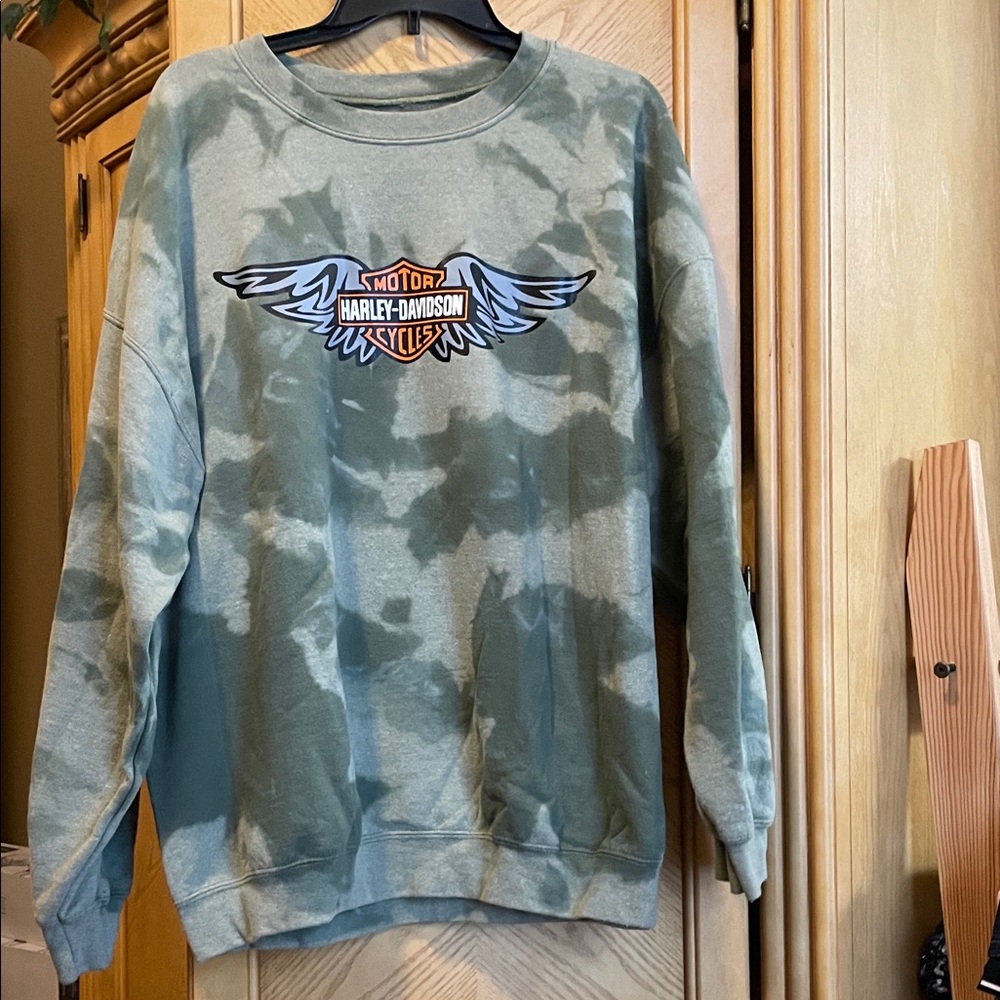 Maddox Harley-Davidson Camouflage Green Crewneck Sweatshirt size 2x